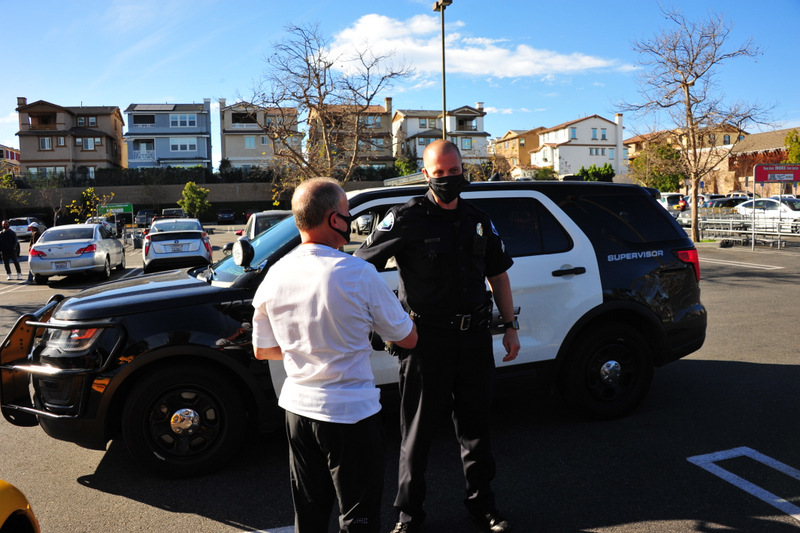 Steve arranged for the Signal Hill Police to show up